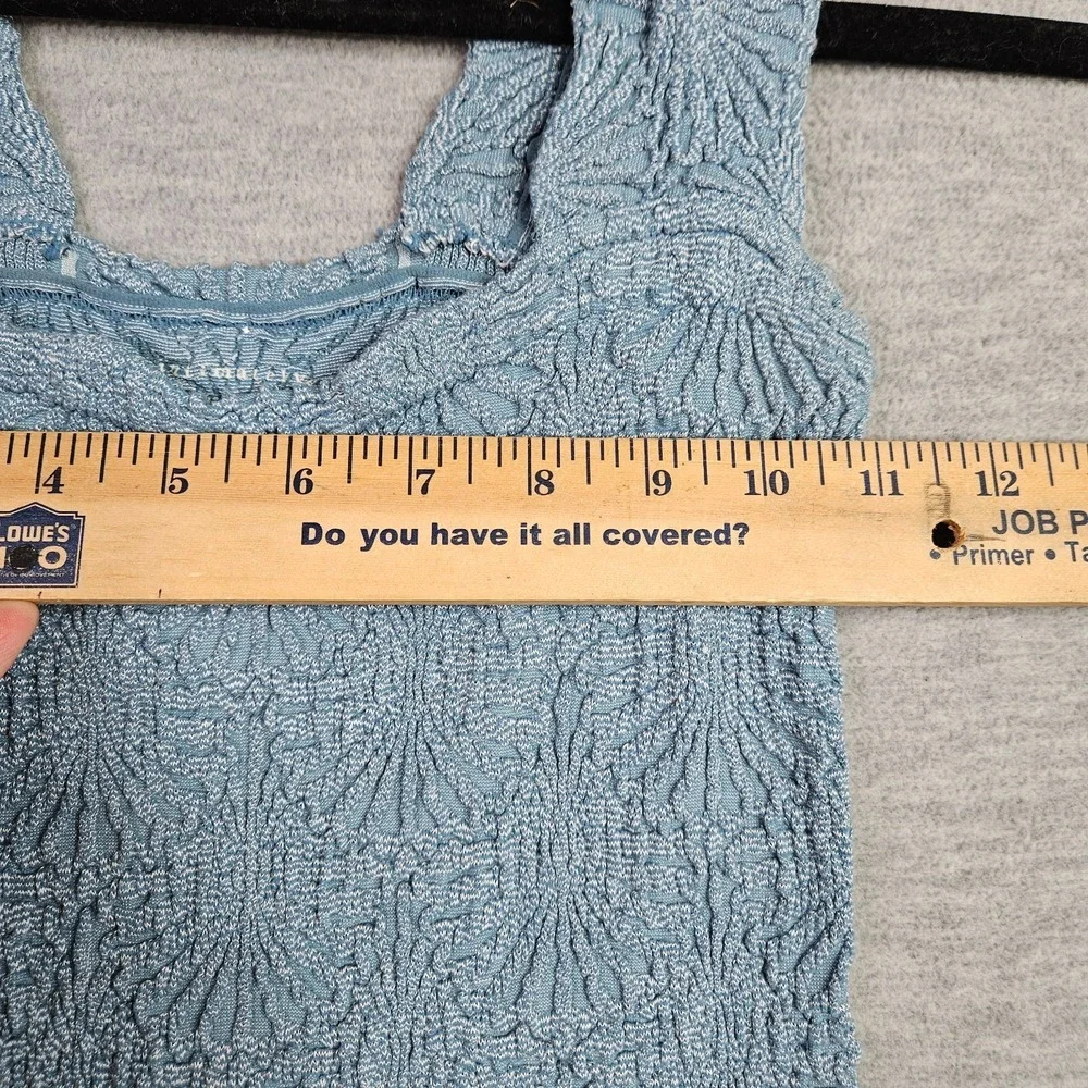 Intimately Free People Women's XS/S Blue Textured Stretch Tank Top Sleeveless